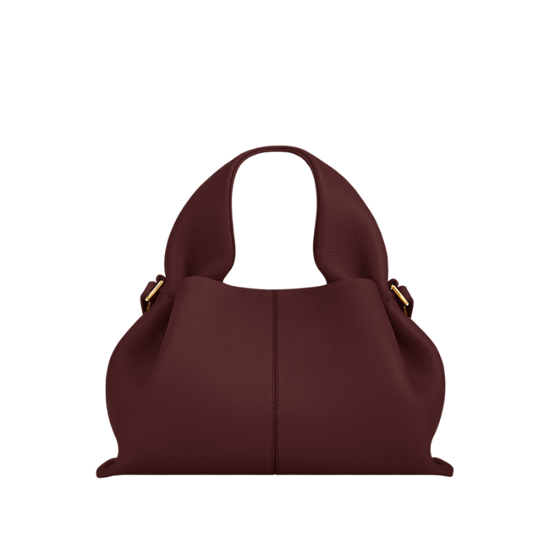 burgundy top handle shoulder bag elegant leather handbag
