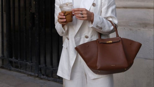 demellier midi new york​ bag in brown color 