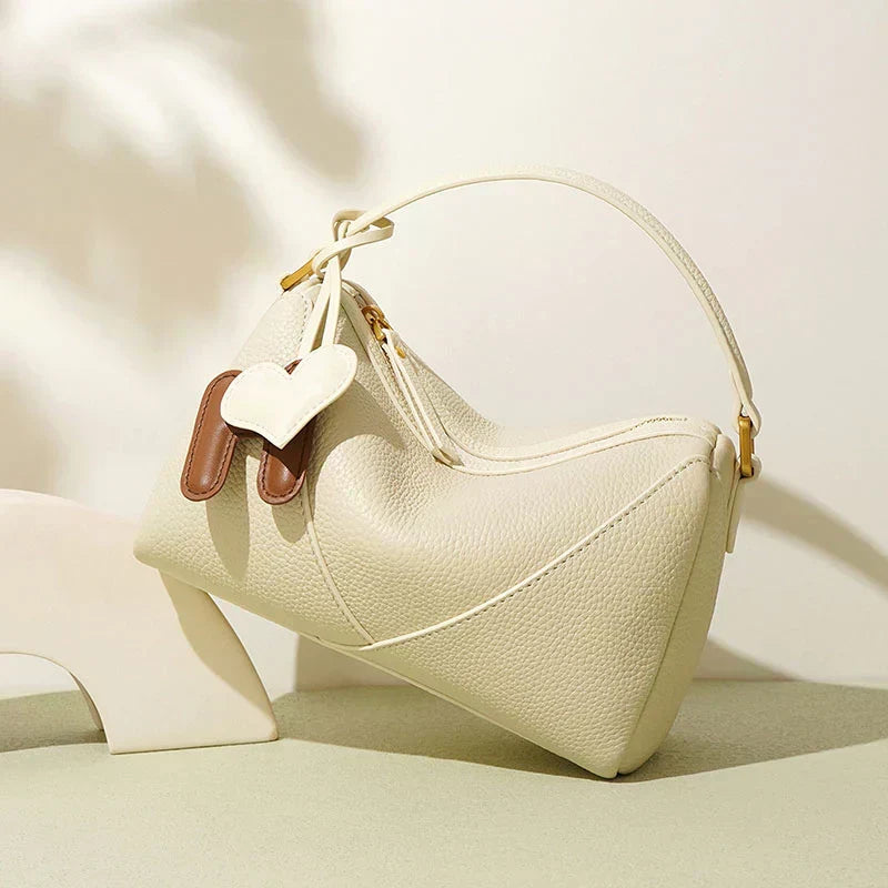 Elegant Top Handle Crossbody Bag – High-Quality Calf Leather Bag