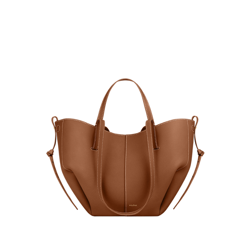 Black soft leather tote bag for women with minimalist design