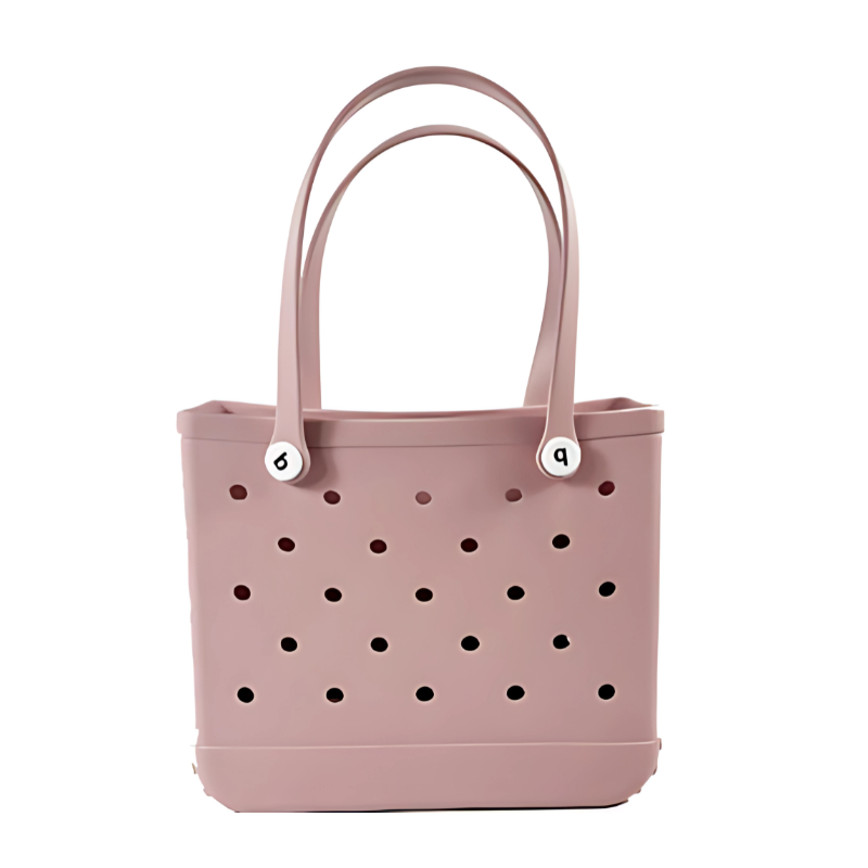 Crocs Beach Tote Bag in pink color