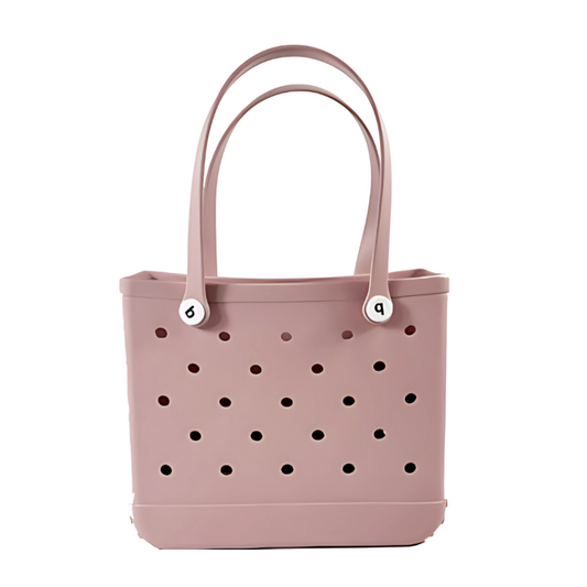 Crocs Beach Tote Bag in pink color