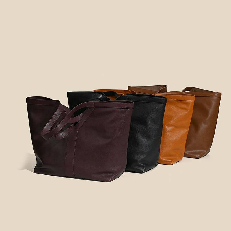 Soft leather tote bag for daily use for women used during relaxed day out and daily activities