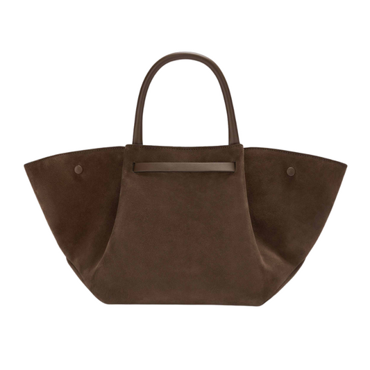 Vintage Genuine Leather Mocha Handbag from the back