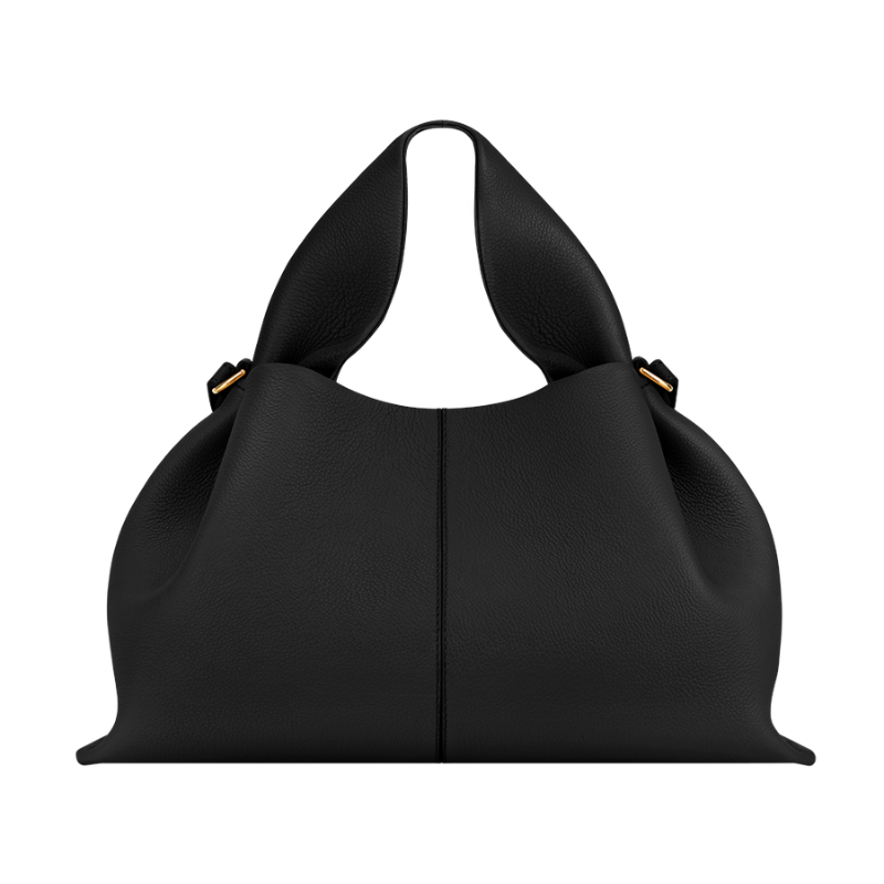 black top handle shoulder bag genuine leather structured shape