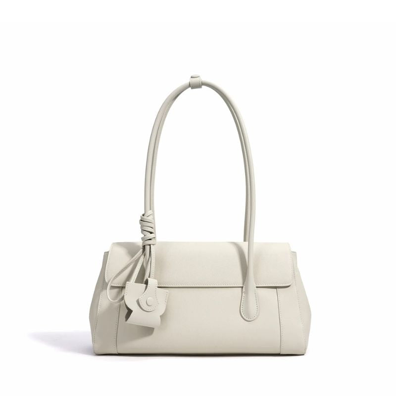 leather shoulder tote bag large capacity women elegant structured handbag
