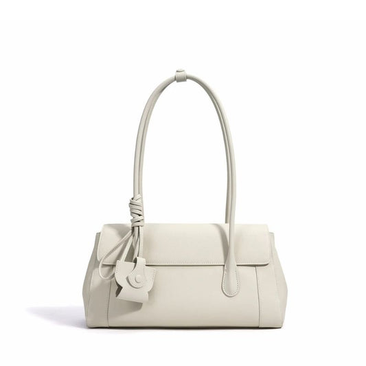 leather shoulder tote bag large capacity women elegant structured handbag