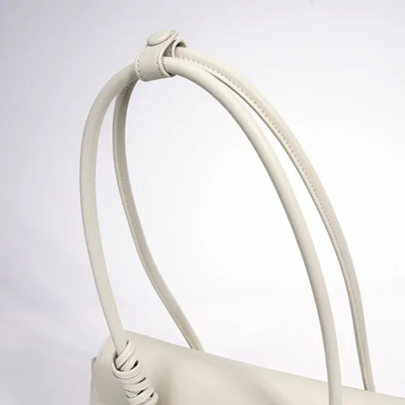 leather shoulder tote bag long shoulder strap detail comfortable carry