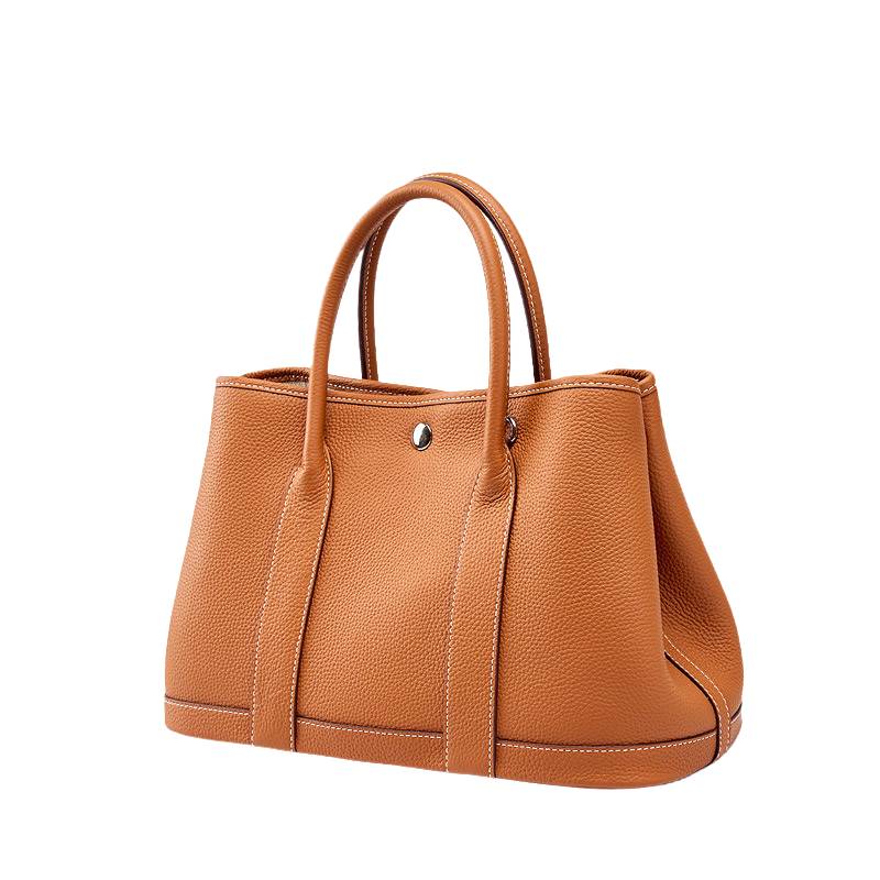 leather tote bag with crossbody strap for women in camel color