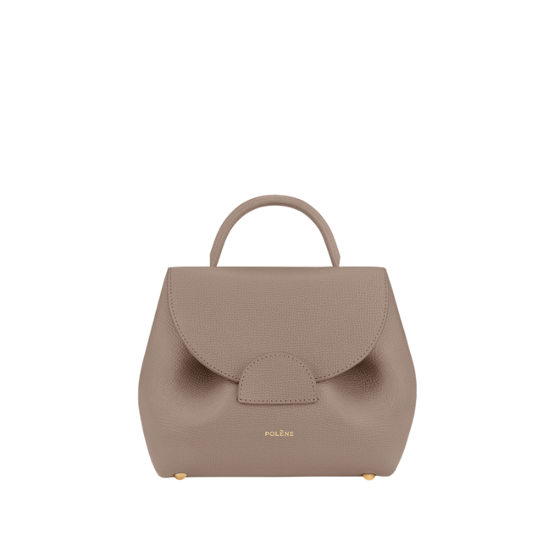 mini leather handbag beige structured elegant compact leather bag