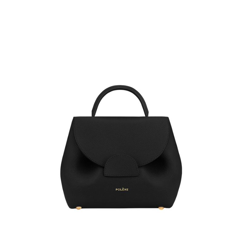 mini leather handbag black structured minimal leather purse