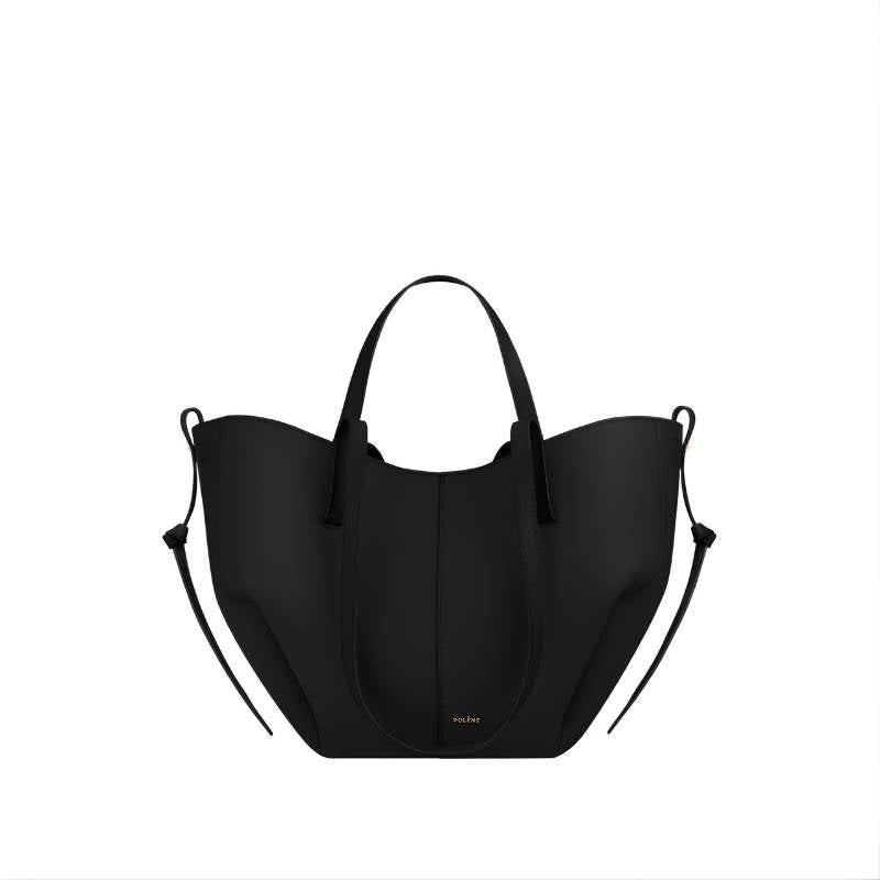 soft leather tote bag for women in black color